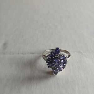Blue Tanzanite Rhodium Sterling Silver. 8.  8.5